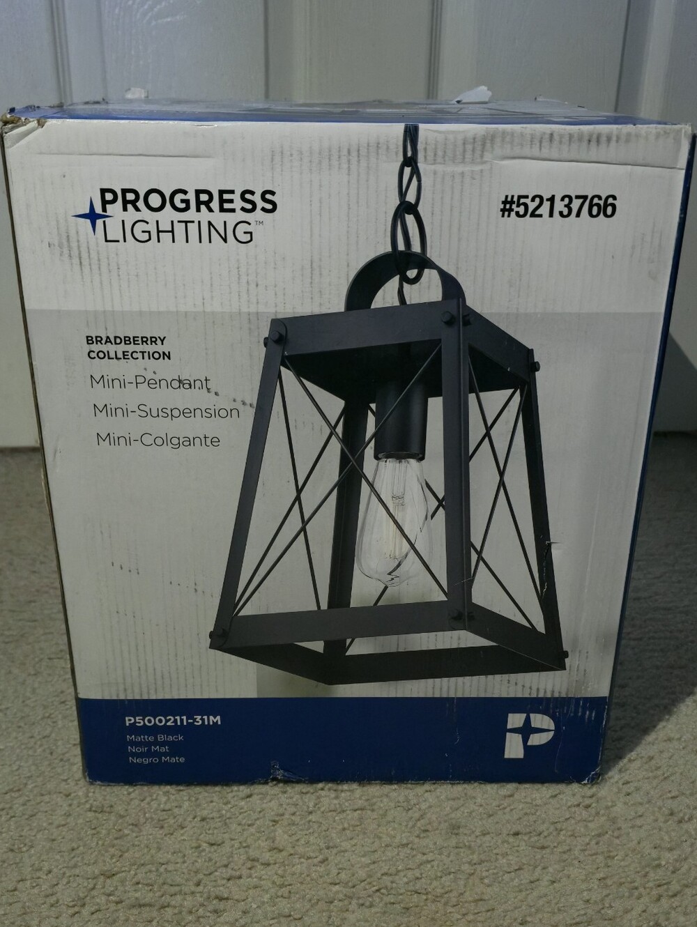 Bradberry Farmhouse Square Hanging Pendant Light